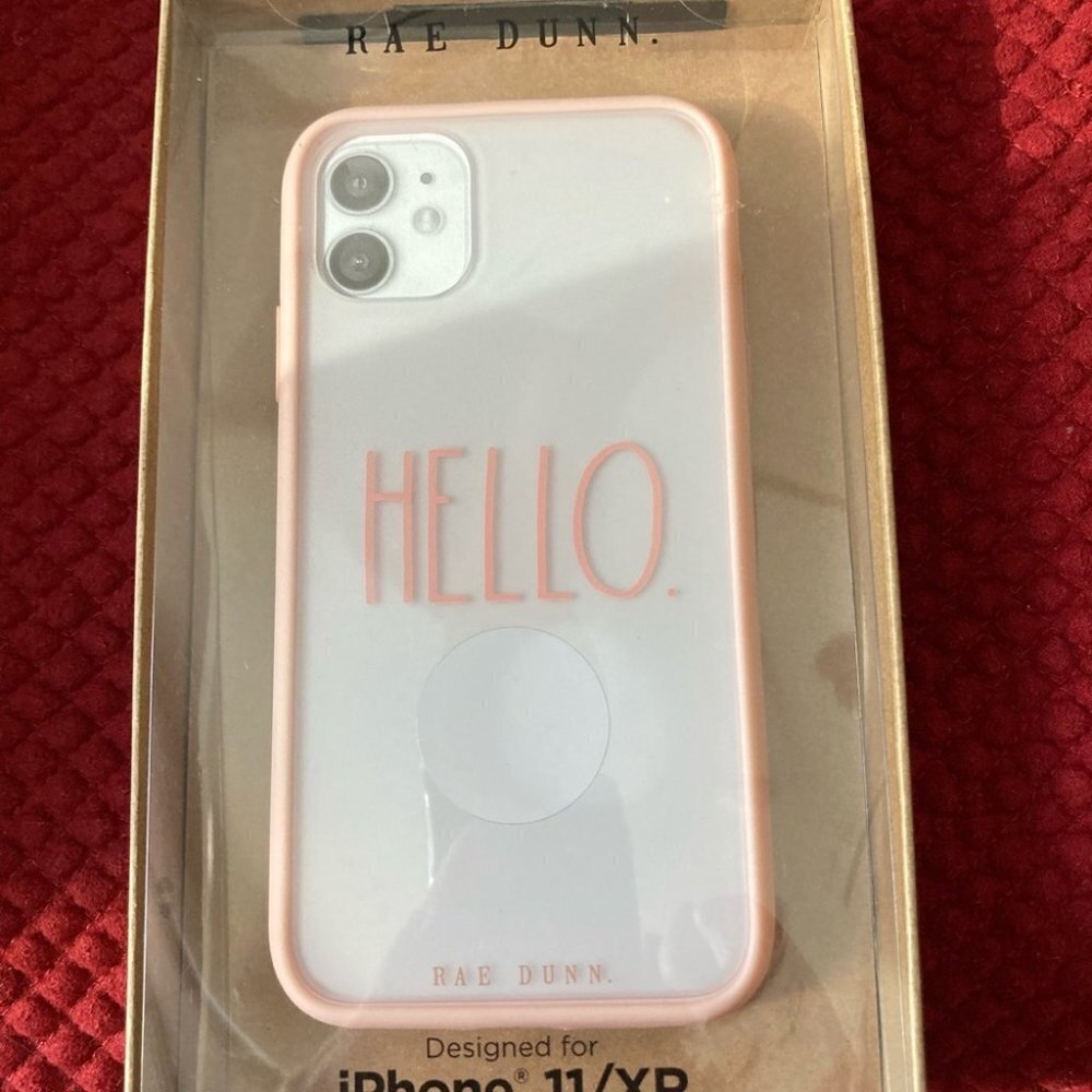 RAE DUNN HELLO Soft Touch Case Phone Protector. 11 / XR